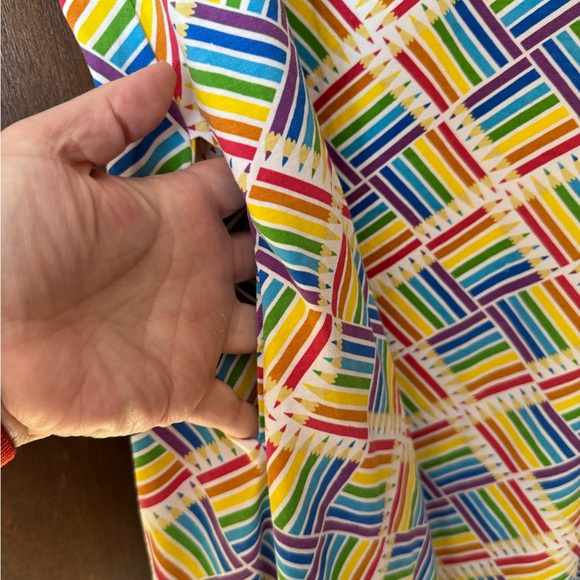 SVAHA Rainbow Colored Pencils Short Sleeved A-Line dress with pockets size 2x - Picture 3 of 4